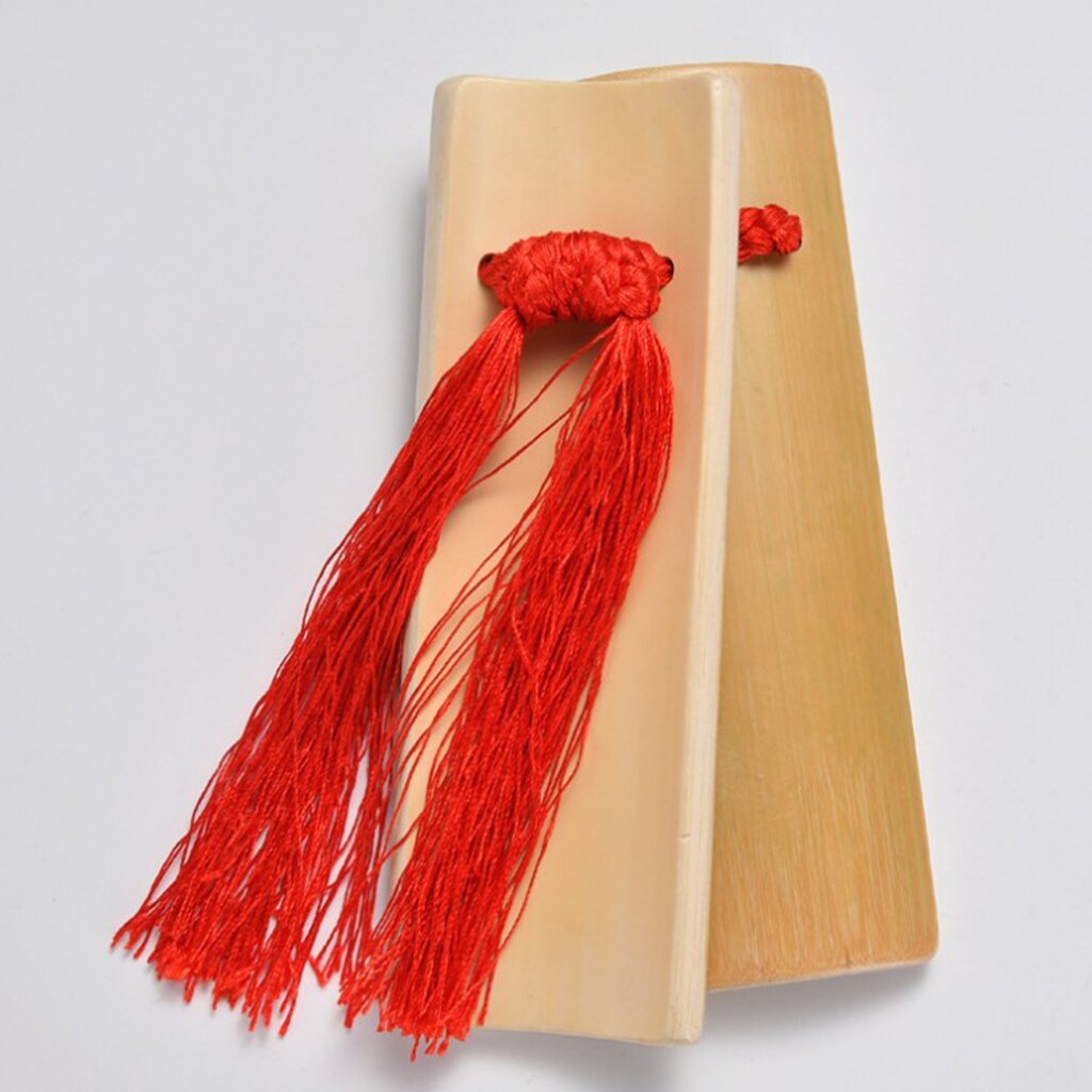 2 Pieces Large and Small Handcrafted Hand Clappers Musical Instrument Percussion for Adults