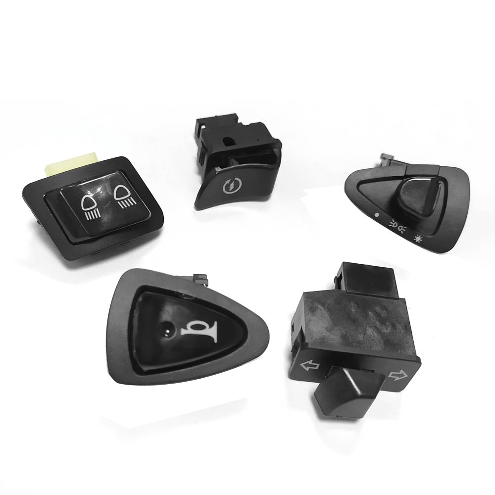 Motorcycle Start Schakelaar Hoorn Licht Richtingaanwijzer Hoge Dimlicht Knop Schakelaar Connectoren Voor Scooter Atv Bromfiets Part