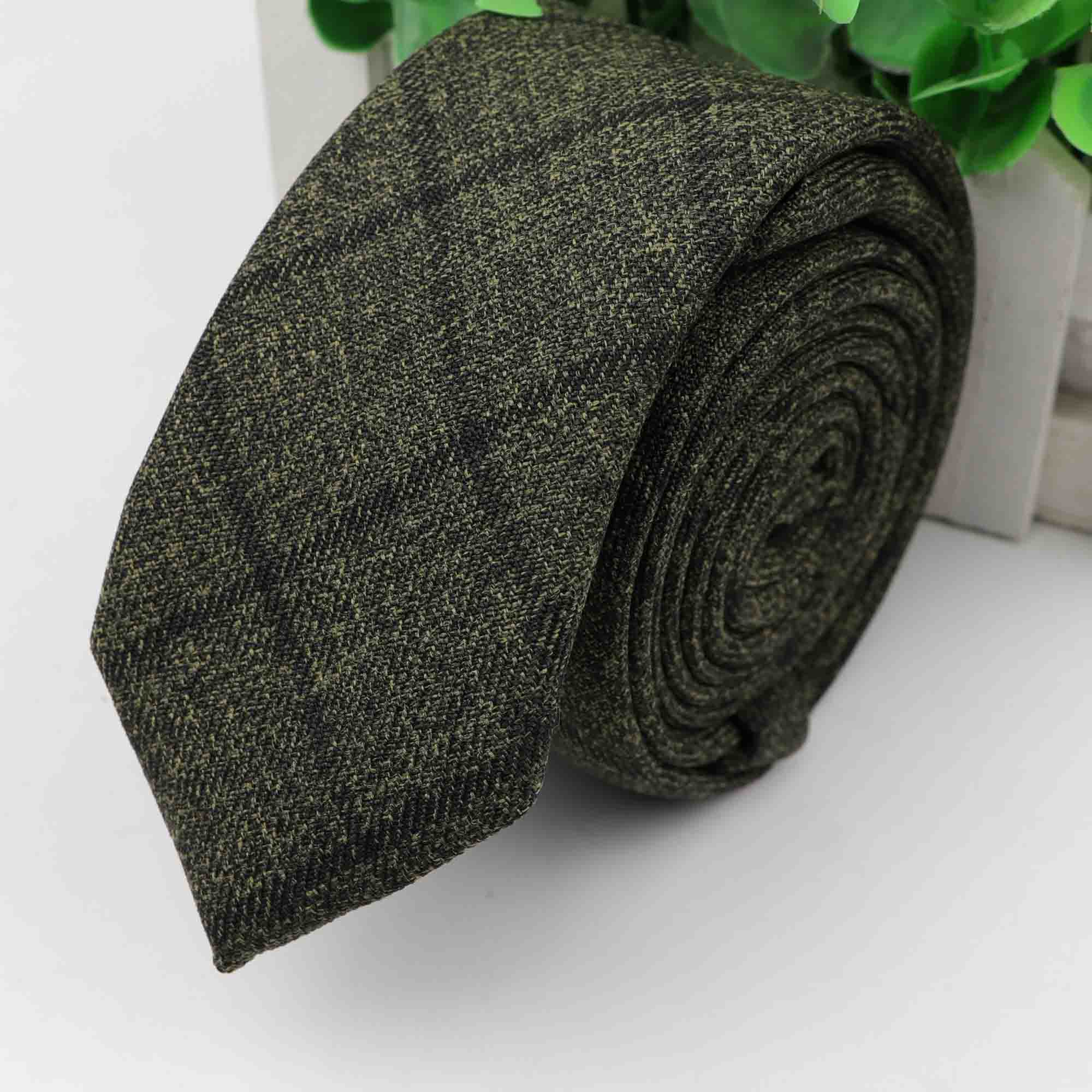 Cravate à carreaux pour hommes, cravate épaisse colorée, costume décontracté, nœuds papillon, coton Slim: 17