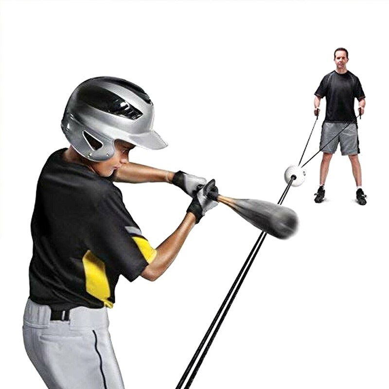 Baseball Swing Training Device Portable Bat Trainer Softball Trainings Accessories Practice Tool Soft Ball Bat Exercise Hitting