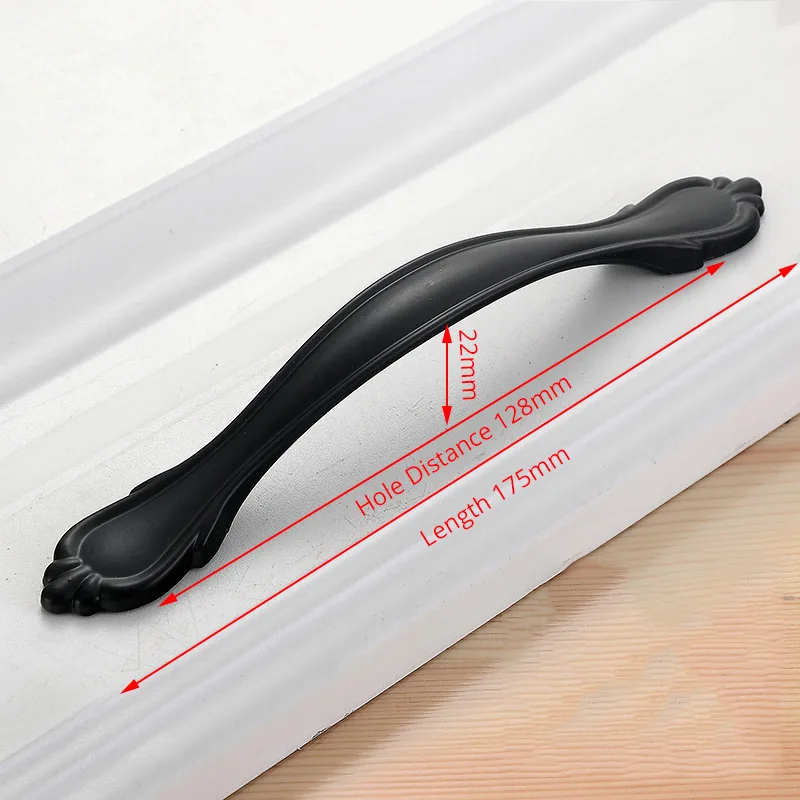 Black Aluminum Alloy Bedside Table Handle Minimalist Cabinet Pulls Furniture Hardware Wardrobe Cabinet Door Drawer Handles: Indigo