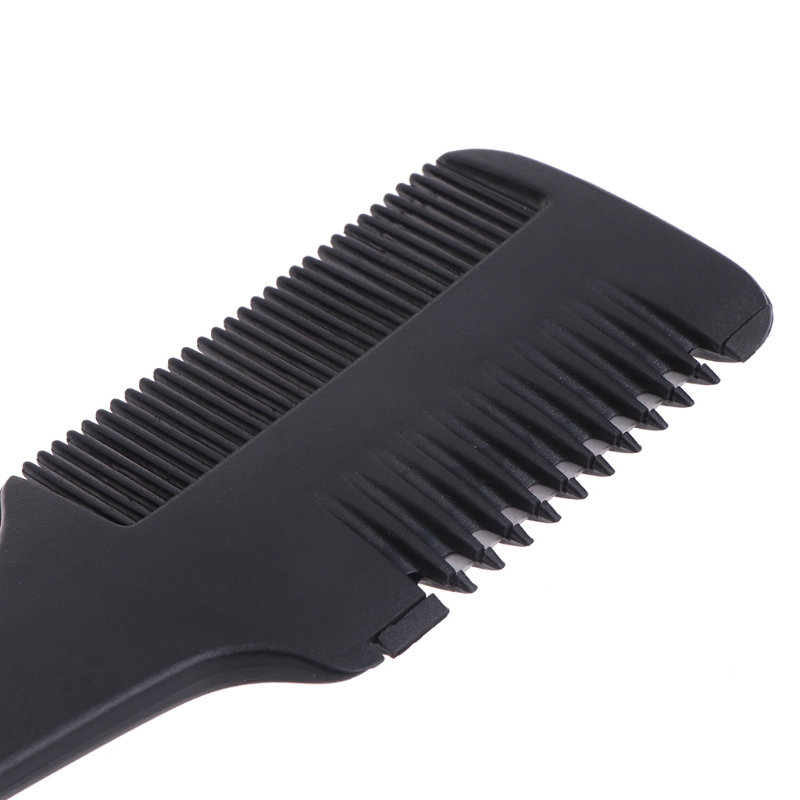 Haar Rasierer Kamm Schwarz Griff Schneiden Ausdünnung Hause DIY Trimmer Innen Klingen