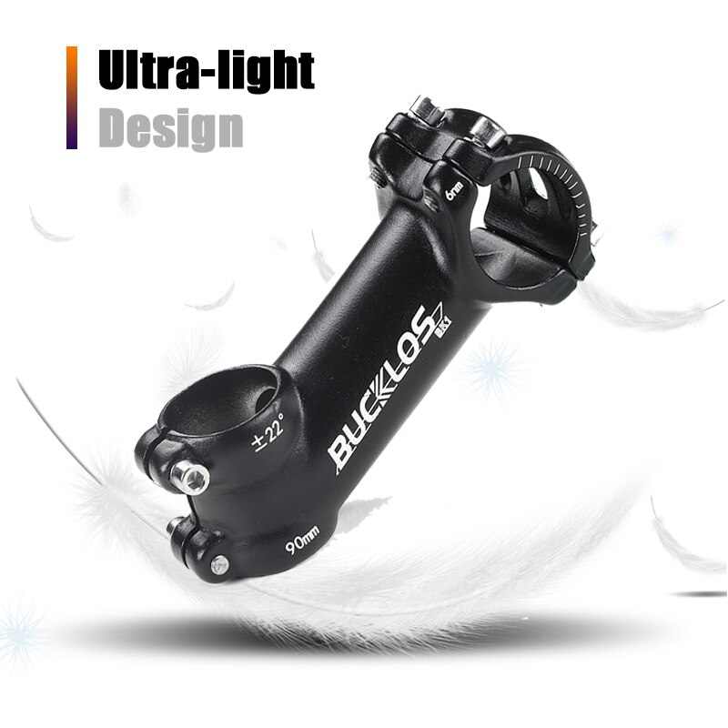 BUCKLOS Ultralight Bike stem 7 17 22 Degree 31.8mm handlebar Stem 60/70/80/90/100mm Aluminum Alloy Road bike stem MTB Power Part