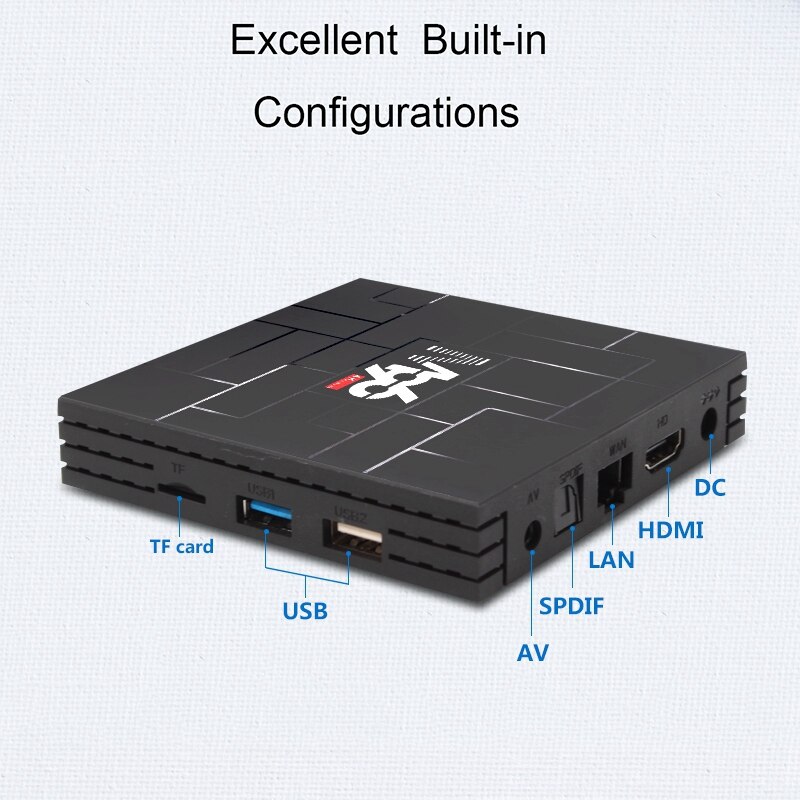 M96 TV BOX Android 9.0 4G + 32G 5G Dual-Band WiFi Hotspot Set-Top Box TV Box with Infrared Remote Control EU Plug