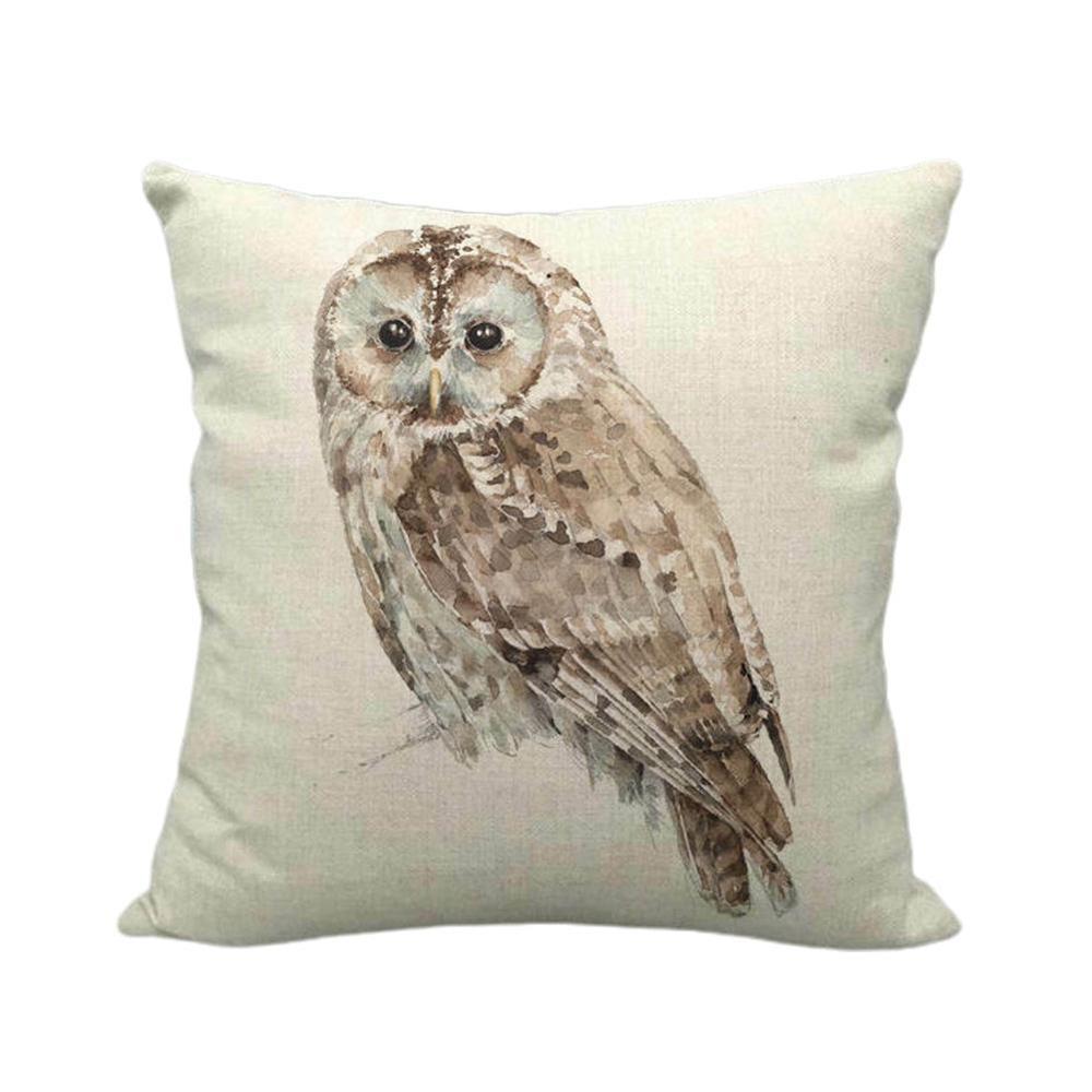 45 x 45cm siili kettu kani pöllö tyynynpäällinen sisustus eläinten tyynynpäällinen sohvalle tyynyliina tyynynpäälliset: Pöllö