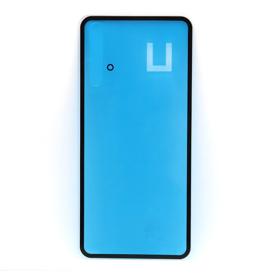 Zonder Logo Voor Huawei Honor 20 Batterij Cover Terug Glas Achterpaneel Behuizing Deur Case + Camera Lens Vervanging + sticker YAL-L21: Transparent No Lens