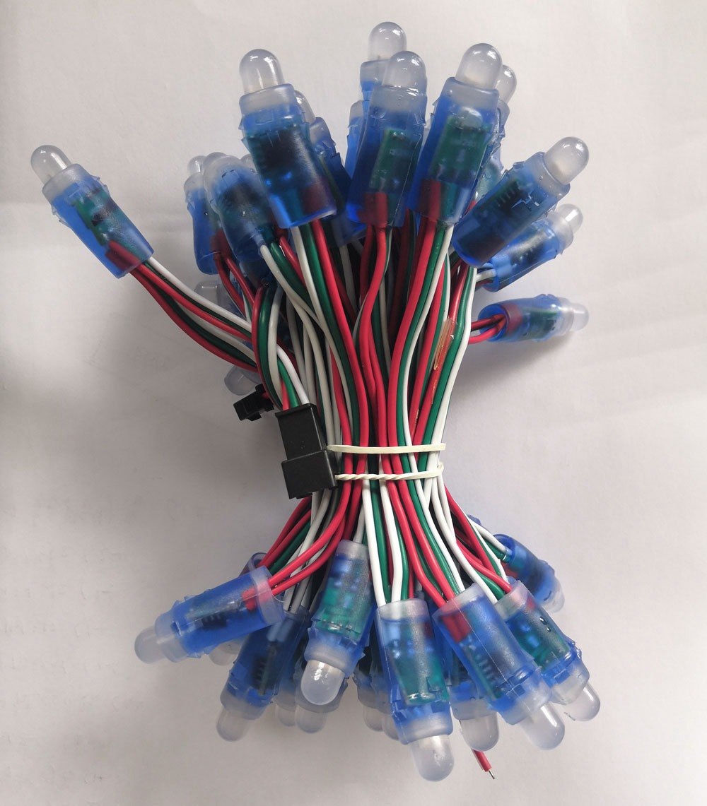 5v 50pcs12mm Full Color LED Pixel WS2811 Light Module IP65 waterproof RGB Color 2811 IC Digital LED Christmas Light