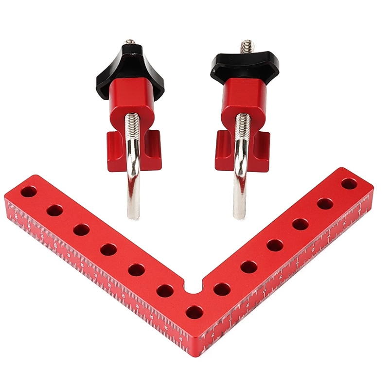 Woodworking Precision Clamping Square L-Shaped Auxiliary Fixture Splicing Board Positioning Panel Fixed Clip Carpenter Ruler
