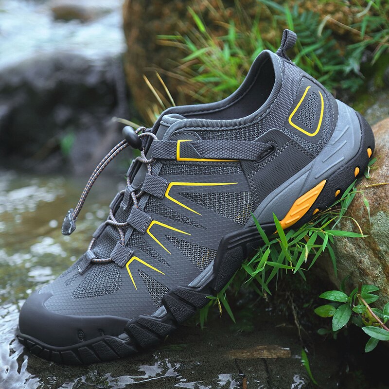 Water Sneakers Men Non Slip Hiking Climbing Aqua Shoes Beach Barefoot Upstream Shoes Seaside Footwear Male Outdoor Sport # 40-45