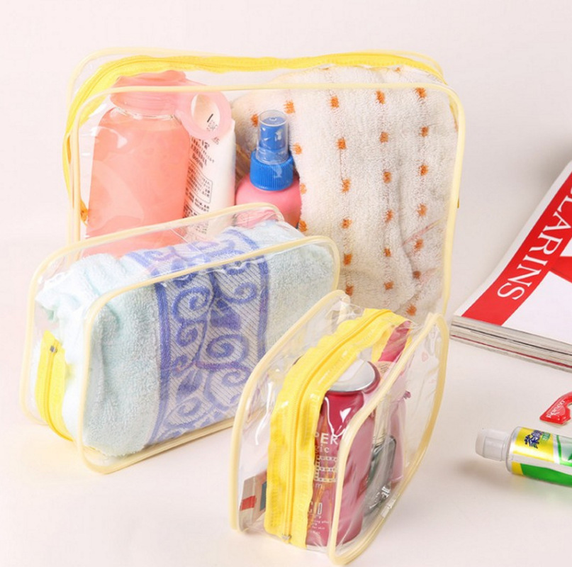 Voyage PVC sacs à cosmétiques femmes Transparent clair fermeture éclair sacs de maquillage organisateur bain lavage maquillage fourre-tout sacs à main étui