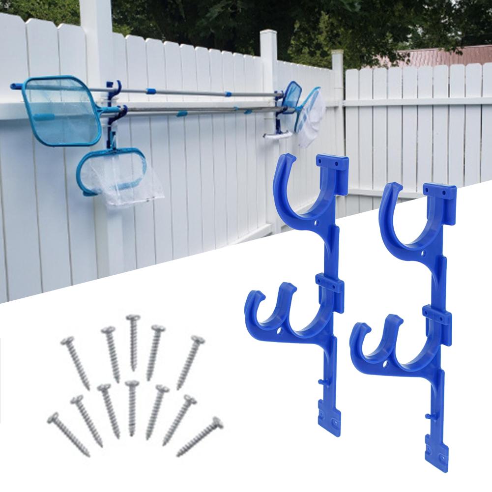 Zwembad Pole Hangers Plastic Houder Met Schroeven Opslag Beugel Voor Cleaning Accessoires