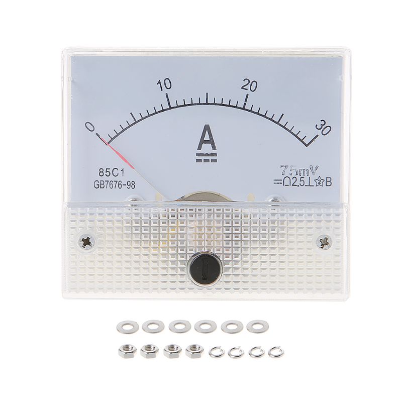 Mechanical Pointer Type Ammeter DC Analog Current Meter Panel AMP Gauge 1A/2A/3A/30A/50A/100A/50mA/100mA/200mA/500mA