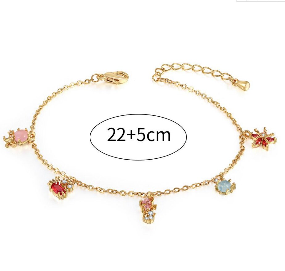 Morse Code Strand Stijl Marine Dieren Armband Voor Vrouwen 925 Zilveren 18K Gold Sleutelbeen Armband Bedels Zomer Armbanden Pulseiras: B1