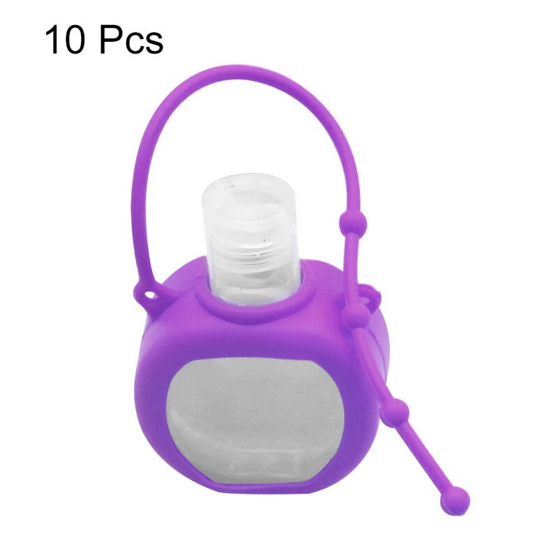30ml Portable Empty Bottle Hand Sanitizer Bottle with Detachable Silicone Protective Case Liquid Soap Container