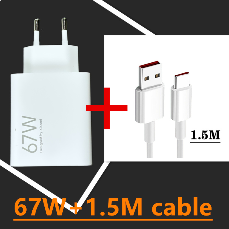 Original Xiaomi Charger 67W Turbo Charging EU Power Supply Fast Charge Usb Type C Cable For Redmi Note 11 12 13 Pro Mi 13 Lite: IT