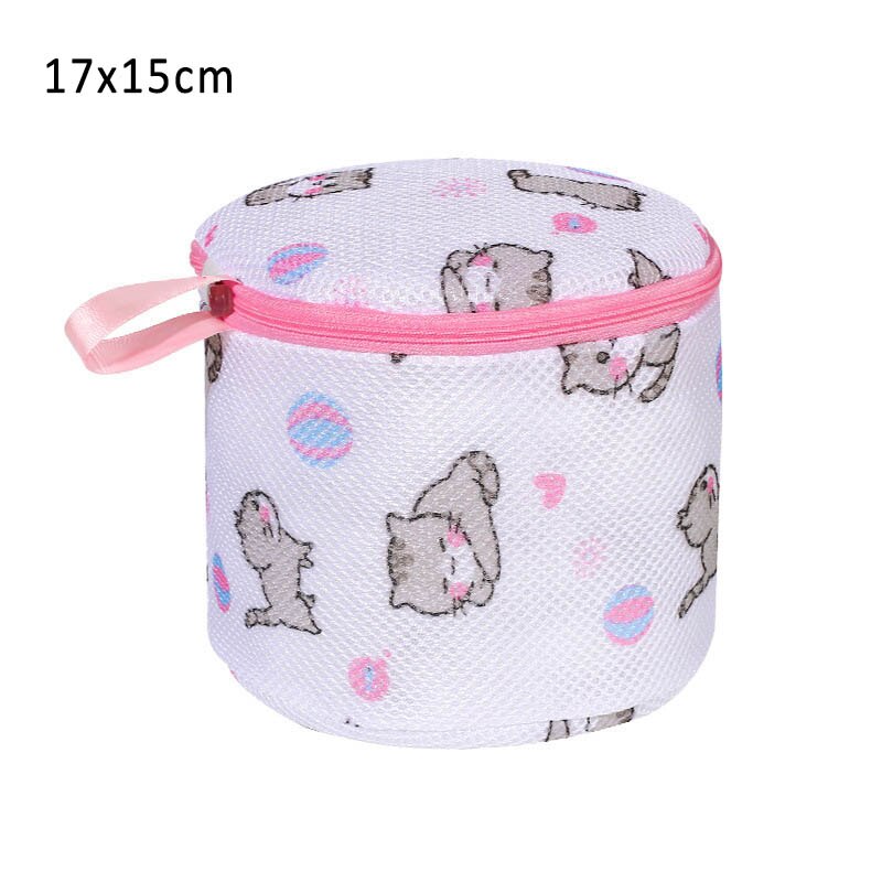 1 stuk ondergoed organizer bh mesh net duurzaam polyester japanse stijl waszak met rits waszakken badaccessoires: Kat