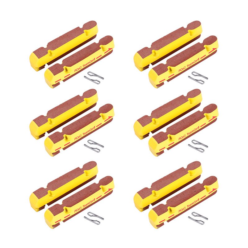 Deemout Remblokken Voor Carbon Velgen Racefiets Remklauw Remmen Inserts Blok Voor Carbon Wielset Warmteafvoer: 6 Pairs