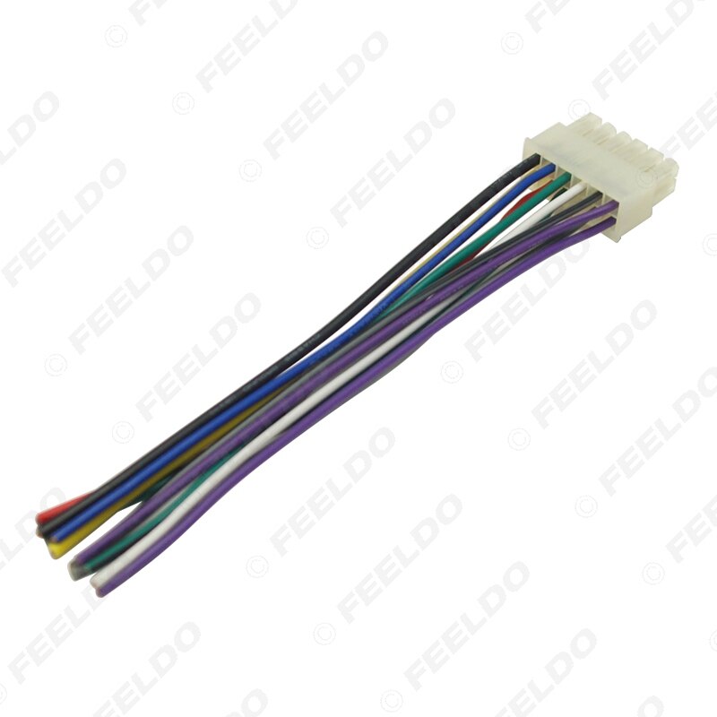 Leewa universal 12 -polig bilkabelkabel adapterkontakt anslut till bil dvd cd radio stereo  #ca5697