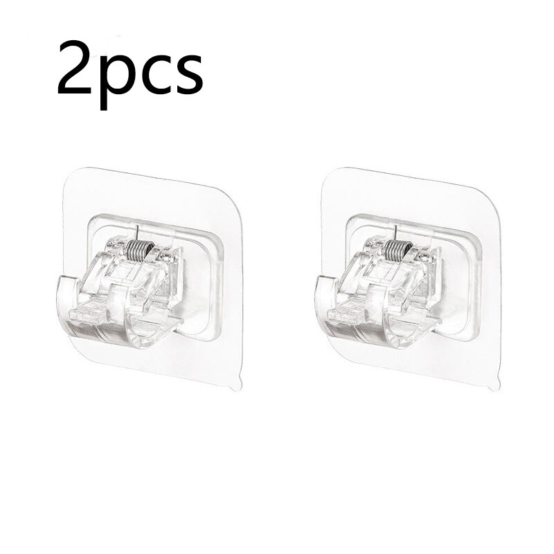 Selbstklebende Haken, stanzfreie Gardinenstange, Clip-Haken, Duschvorhangstange, Hängehalter, Haushalt, eitern Clip, Hängehakenhalter: Bronze-