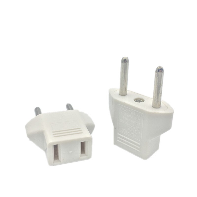 In Stock Power Plug Converter Travel Adapter EU To US Europe High Power Fast Portable Travel Converter Safe: White