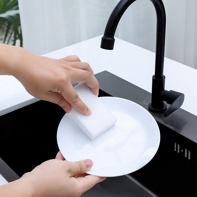 100/40/20/10 Pièces Blanc Mélamine Éponge Magique Gomme Éponge pour Cuisine Bureau Salle De Bain Propre Accessoire Plat Nettoyage Nano