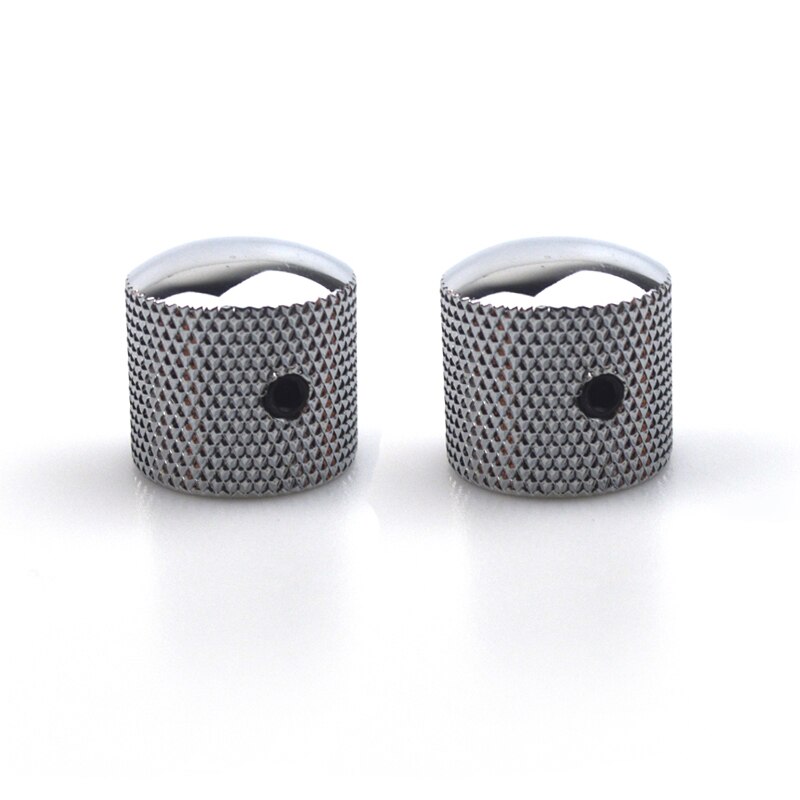 Manopola del volume del tono della chitarra professionale in metallo Potenziometro Cappello Cappello Parti di chitarra di grandi dimensioni Manopola di spinta con foro Accessori Guitarra: Grigio scuro