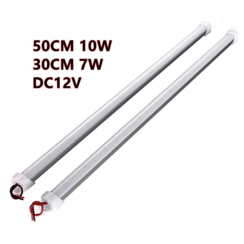 10/5x 12v 30/50cm indvendig led-lysbjælke til bil, stiv strimmel til varevogn, bus, campingvogn, vitrineskab under bordplade