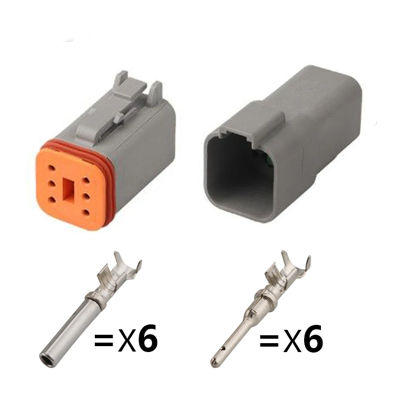 1/5set Deutsch DT Connettore 2/3/4/6/8/12 Pin Elettrico Impermeabile Femmina e Maschio Connettore Spina per Auto Motore