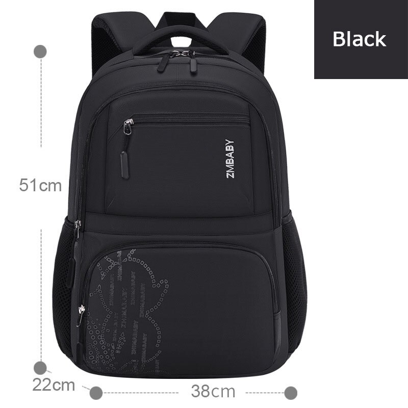 Reisen Pack freundlicher schule taschen minimalistischen schule rucksäcke für jungen wasserdicht schule tasche Rucksack Sack mochila undurchlässig infantil: Schwarz