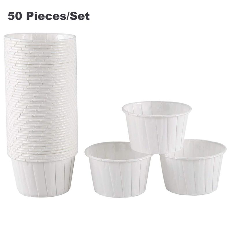 50pcs Muffin Cupcake Paper Cup Oilproof Cupcake Liner Baking Cup Tray Case X6HC: J