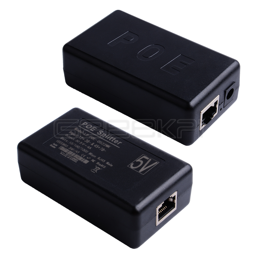 GeeekPi Gigabit Raspberry Pi 4 B/3B + PoE activo del divisor del USB tipo C 48V a 5V de potencia sobre Ethernet cable de interruptor de PoE