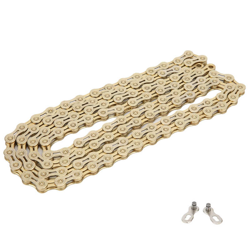 Bicycle Chain FX9 116 Links Bike Chain Mountain Bike High Strength Chain Bicycle 9 Speed Hollow Derailleur Chain Chain Clearners
