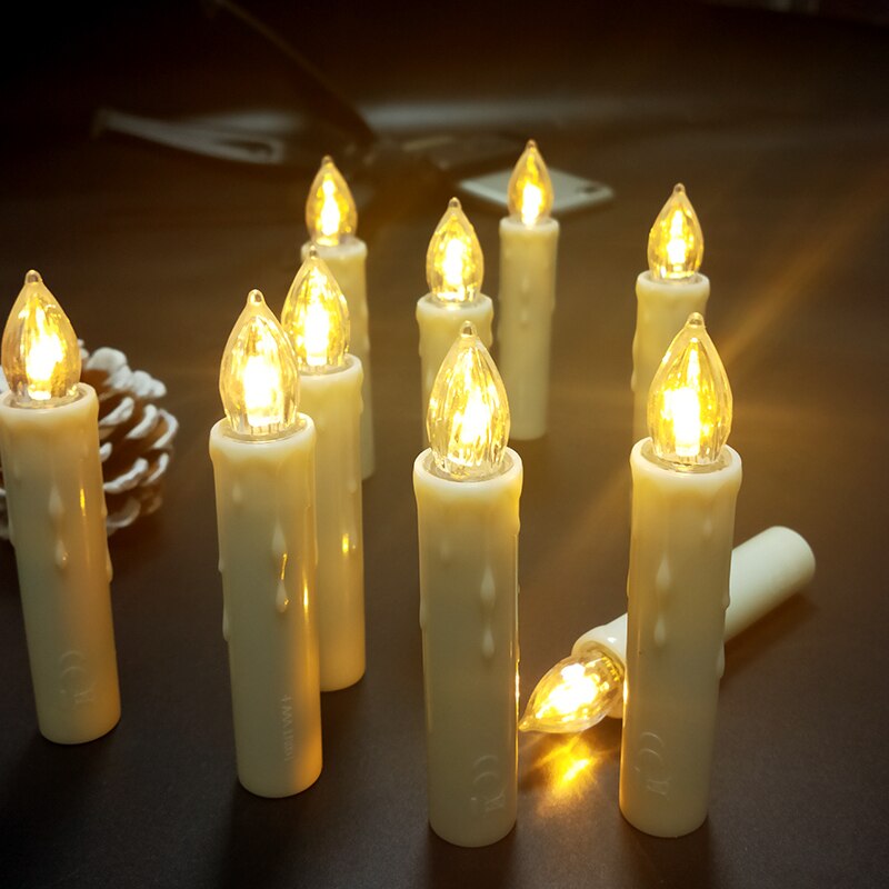 Timing LED Candle Lights Simulated Flame Candles Lamp Wedding Birthday Party Home Christmas Stree decoration Light