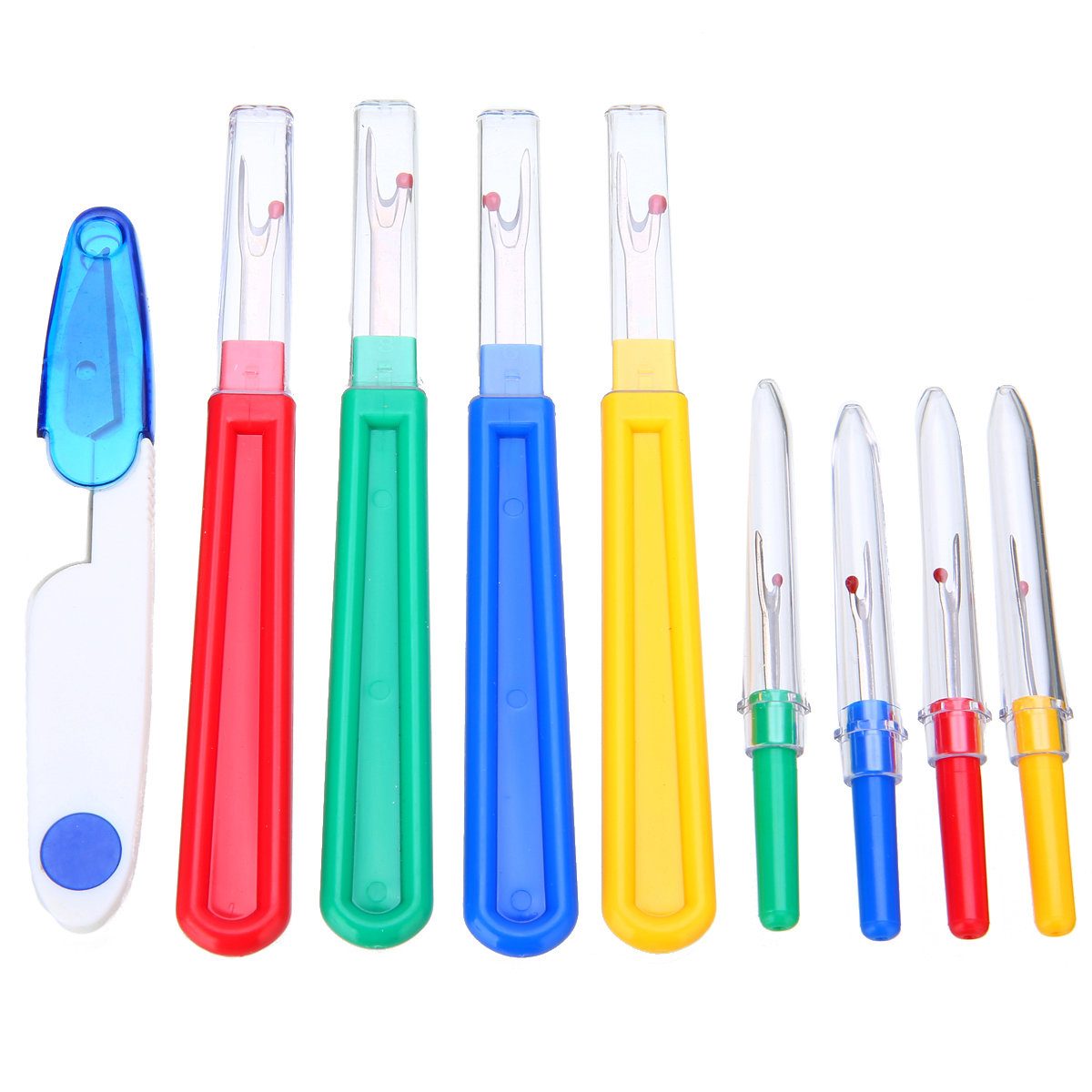 9Pcs Large Small Seam Ripper Stitch Unpicker Craft Thread Cutter Sewing Tool With Plastic Handle Sewing Remover Tools Set