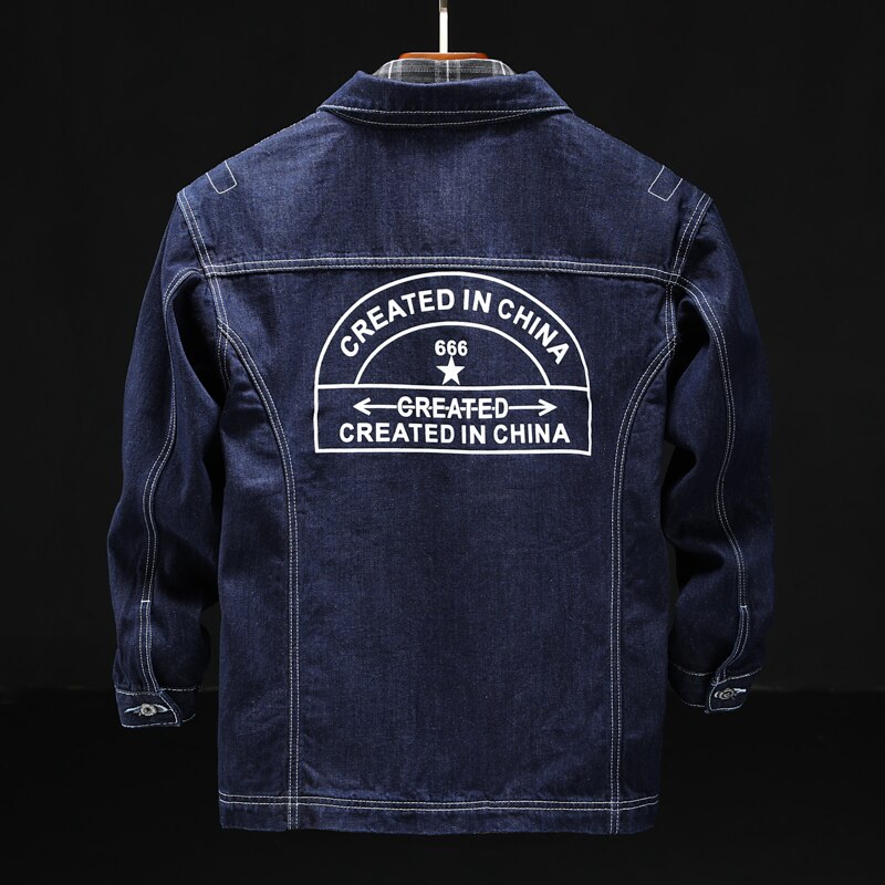 Men Classic business simple leisure Multi-pocket Cotton blue Denim Jackets male Casual motorcycle Slim Jeans Jacket Coat