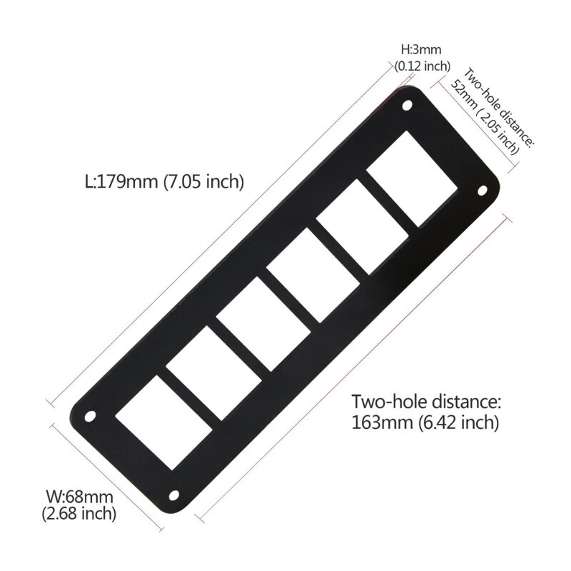 Aluminum Rocker Switch Panel 2/3/4/6 Way Housing Holder For Car Boat Auto Parts E7CA