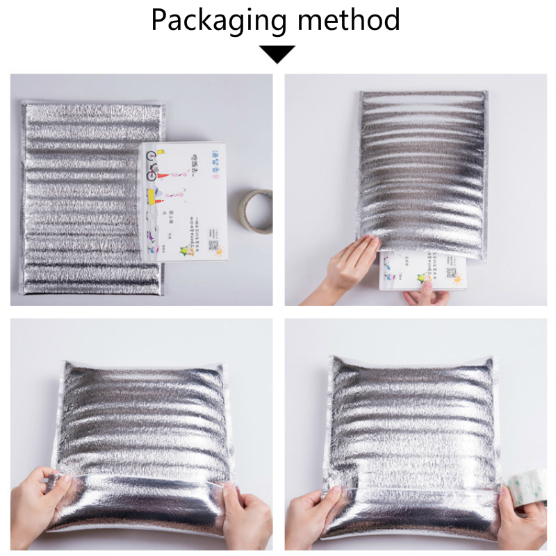 1/10 Pcs Aluminum Foil Insulated Food Storage Ice Bag Thermal Cooler Reusable Lunch Snack Bento Picnic Cold Pouch Organizer