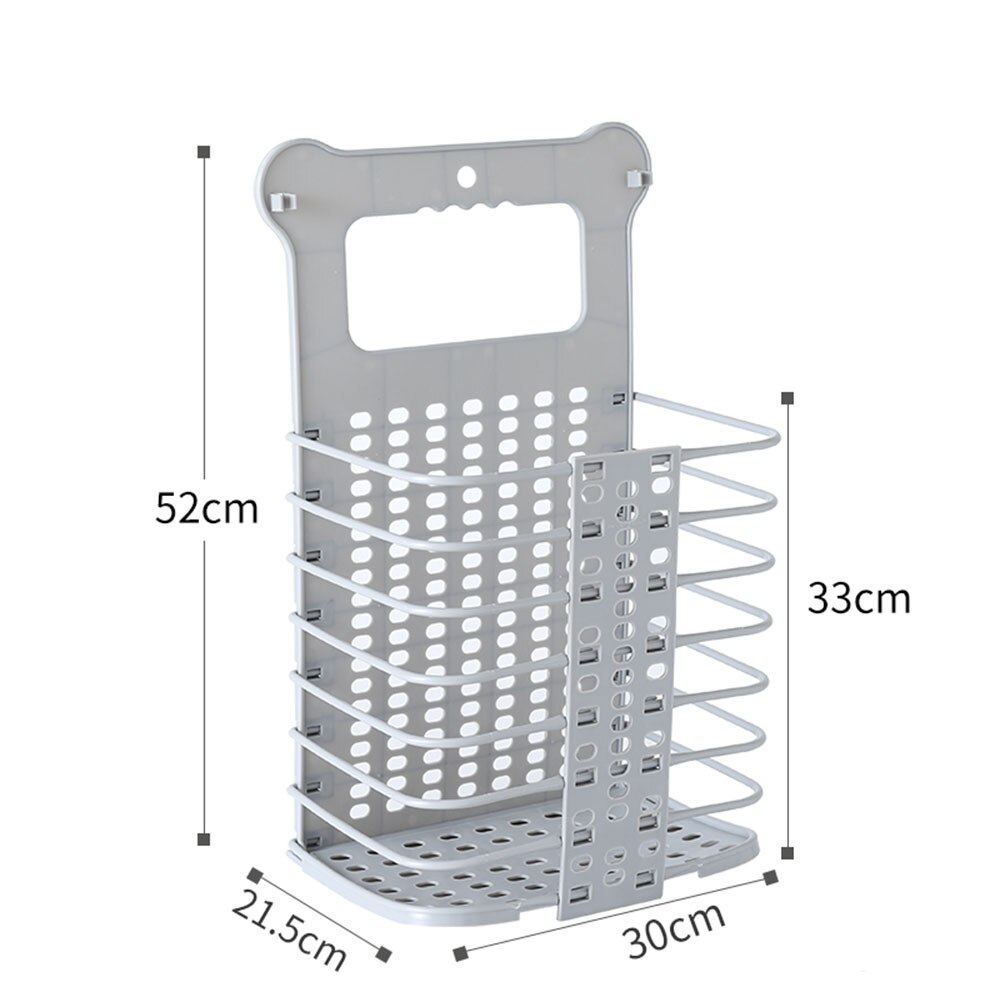 Dirty Clothes Basket Household Toy Storage Container Clothes Storage Buckets Foldable Wall Hanging Toilet Dirty Clothes Holders: Light Green