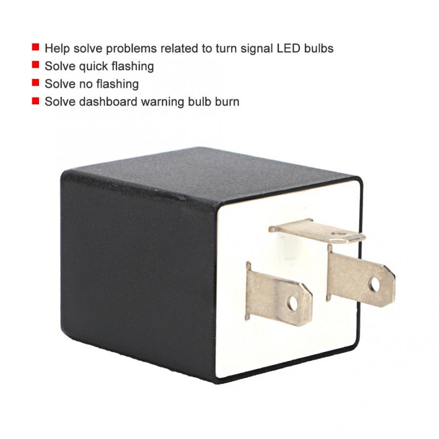 Universal 12v bil motorsykkel led blinkrelé justerbart led blinklys blinklys blinkrelé