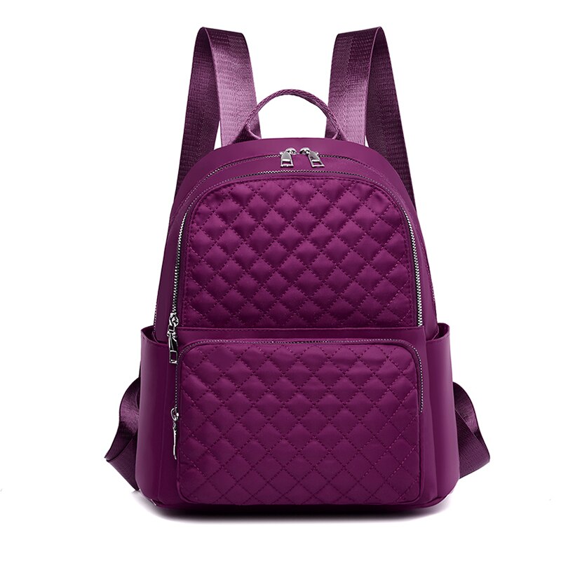 neue Wasserdichte Nylon Rucksäcke Frauen Große Kapazität Reise Rucksack Schule Taschen Für Mädchen Mochila: Violett