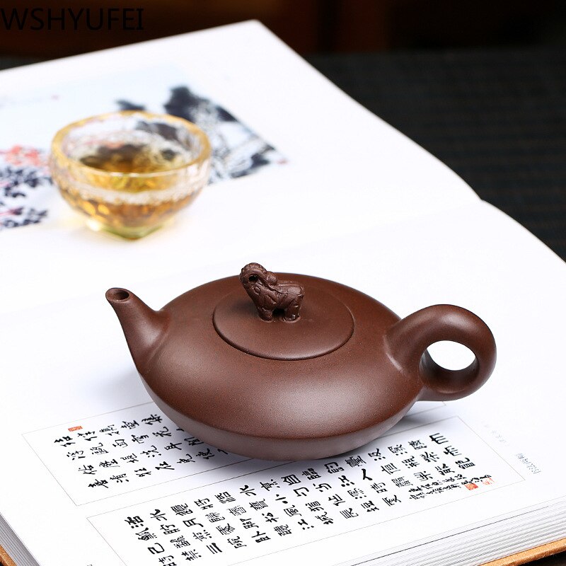 Chinese Yixing teapot purple clay elephant pot Authentic handmade kettle tea set black tea Pu'er Tea ceremony 170ml