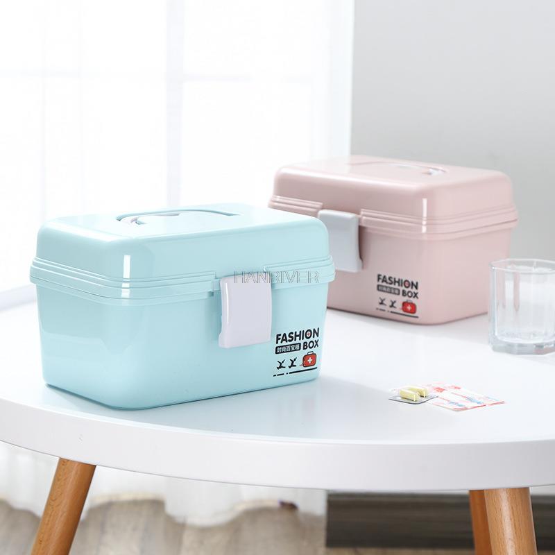 MultiFunction Medicine Box Large High Capacity Medicine Box Double Layer Medicine Storage Box Medicine Small First Aid Box