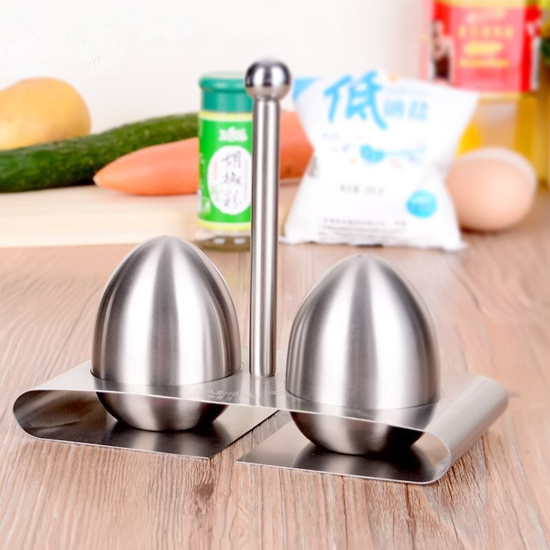 1 Pcs Durable Stainless Steel Egg-Shaped Salt Pepper Shaker Table Server Kitchen Tool Bouteilles de condiments RT99