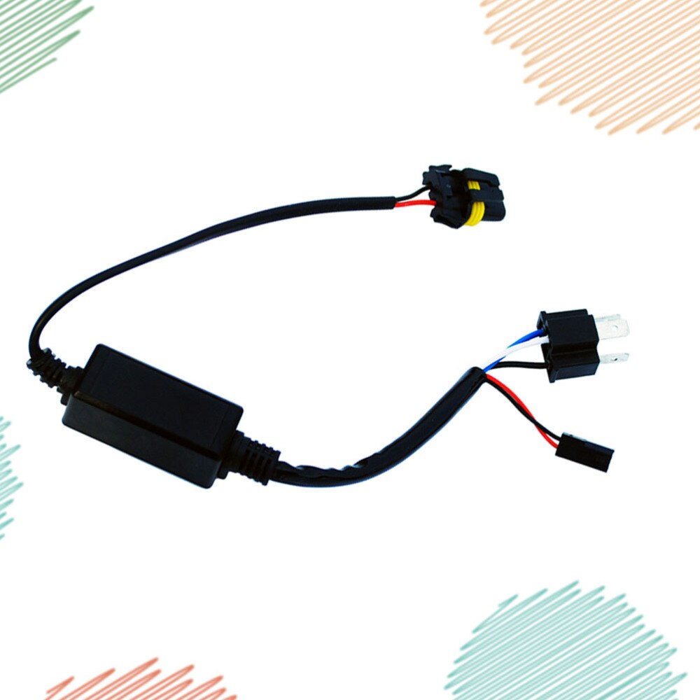 Wire Harness H4 Wire Harness HID Xenon Power Cable Connector Ballast Socket HID Wiring Adapter Conversion Kit High Low Connect