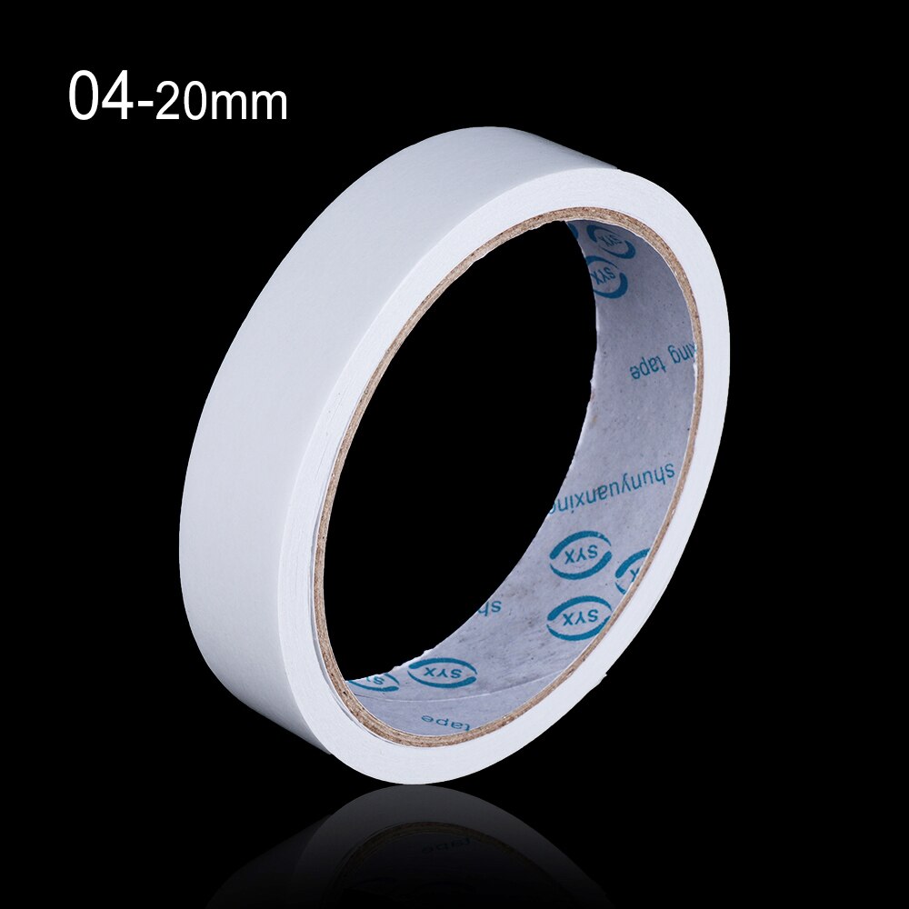 5Rolls/lot Seamless Double Faced Powerful Adhesive Tape Paper Double Sided Sticky Strip Mounting Fixing Pad Craft Supplies: 20MM