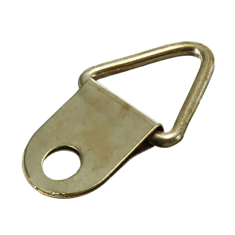 20 uds/lote ganchos de montaje en pared ganchos de triángulo Latón Dorado d-ring pintura al óleo MARCO DE ESPEJO