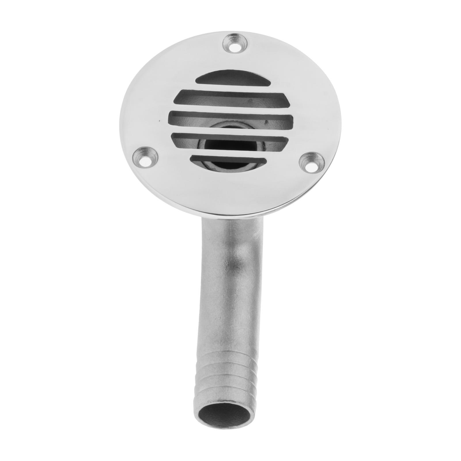 Marine Grade Stainless Steel Deck Floor Drain 90 Degree Boat 3/4Inches