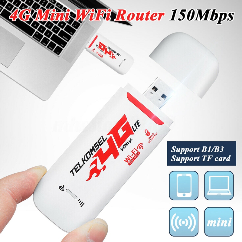 Roteador wi-fi portátil 4g/3g lte para carro, ponto de acesso 150mbps, sem fio, usb, modem móvel, cartão sim desbloqueado