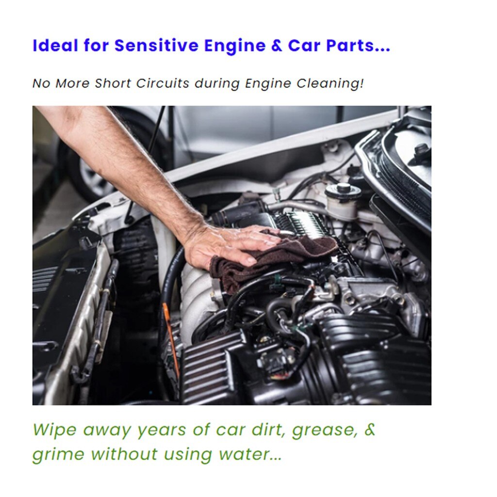 NoRinse Car Engine Sensitive Cleaner Removes Heav... Grandado