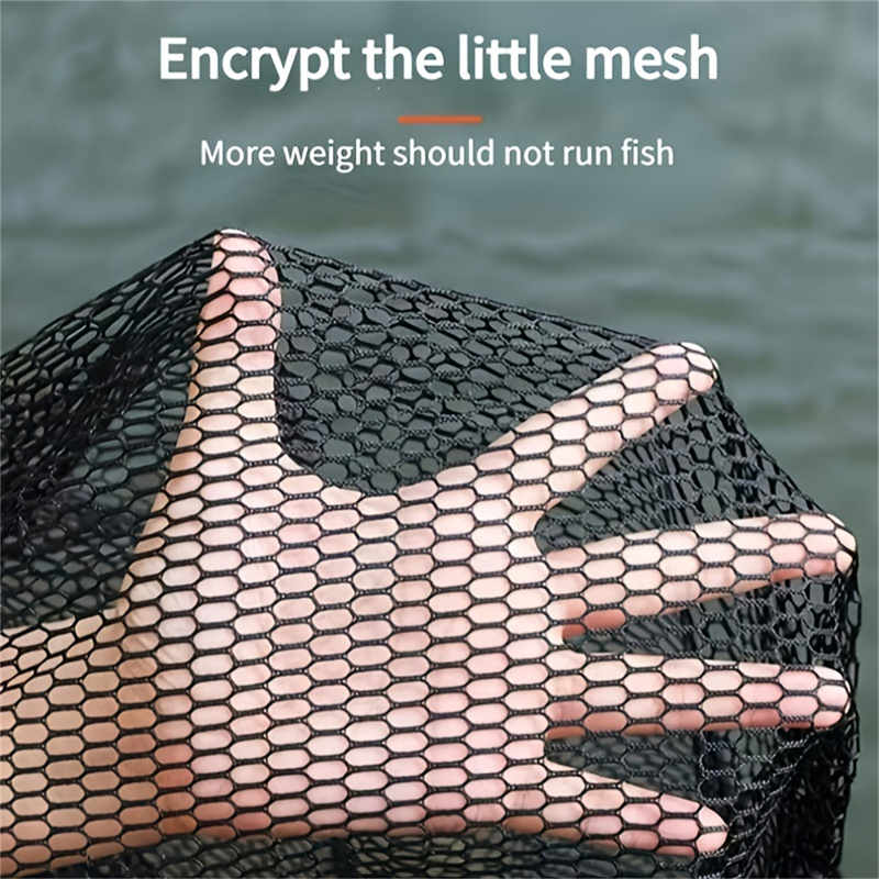 Rede de pouso de pesca, saco de coleta de captura de pesca com cordão, rede de peixe portátil, malha criptografada, bolsa de retenção de peixe para